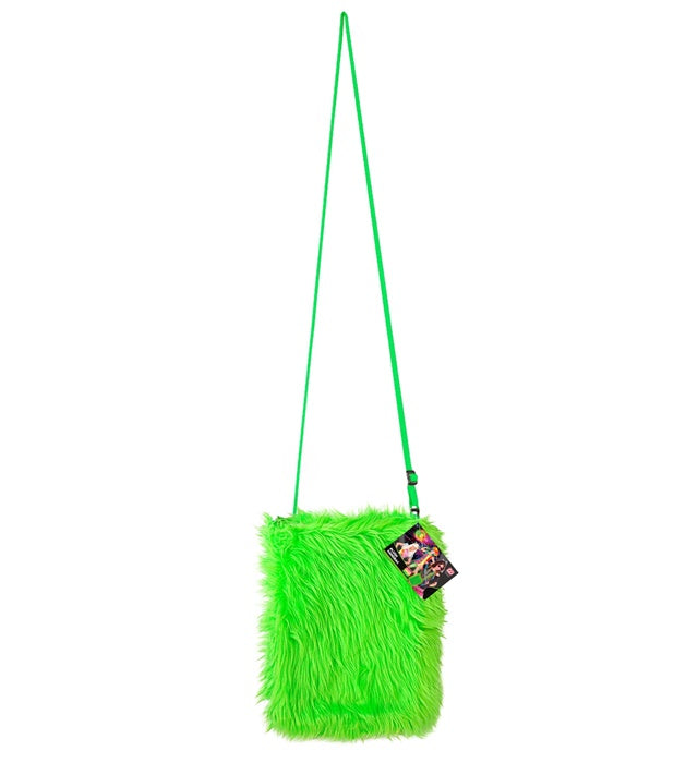Neon Green Plush Handbag