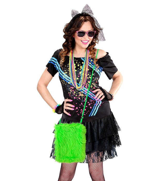 Neon Green Plush Handbag