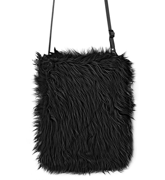 Black Plush Handbag