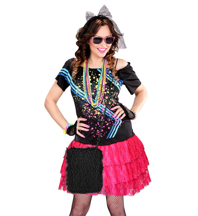 Black Plush Handbag