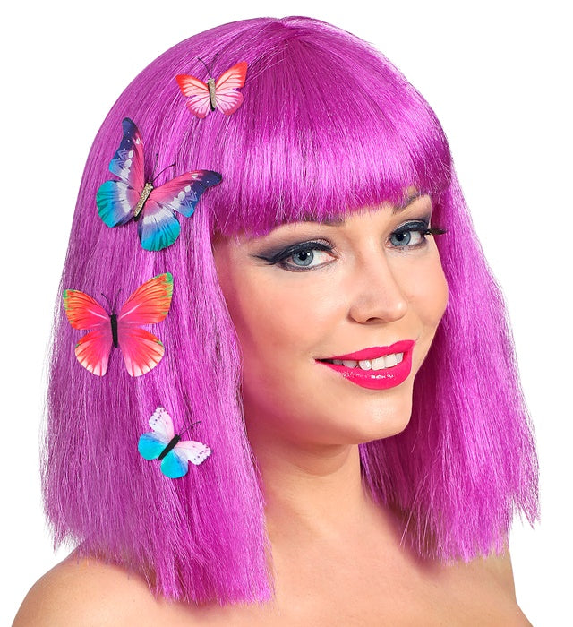 Set Of 4 Butterfly Hair Clips 4 Colors Ass.