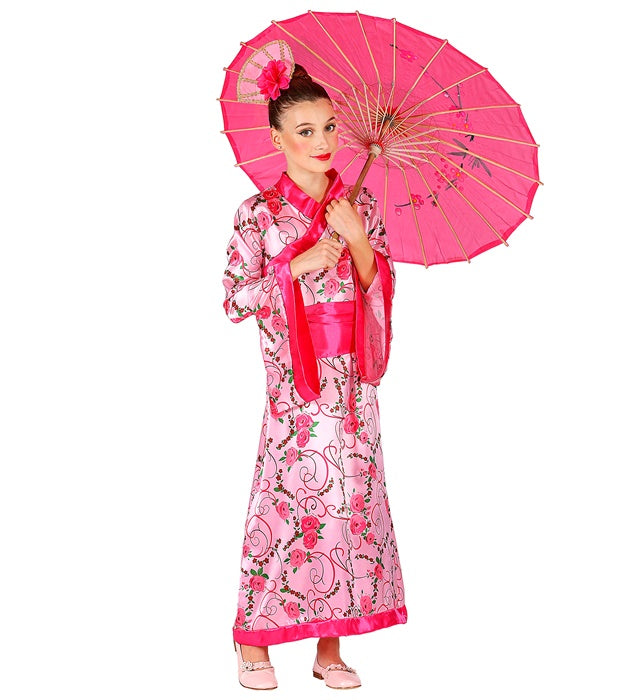 Asian Princess  Kimono With Belt, Headpiece 