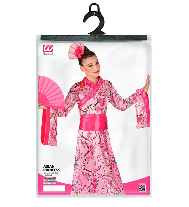 Asian Princess  Kimono With Belt, Headpiece 