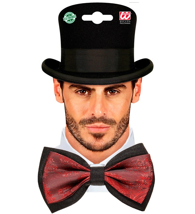 Burgundy Jacquard Vintage Bow Tie