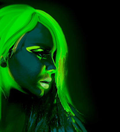 Neon Green Aqua Make-Up In Tube 30 Ml