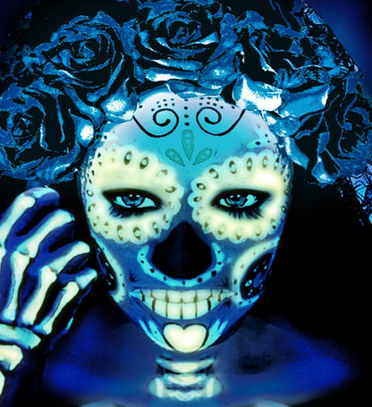 Glow In The Dark Aqua Make-Up In Tube 30 Ml
