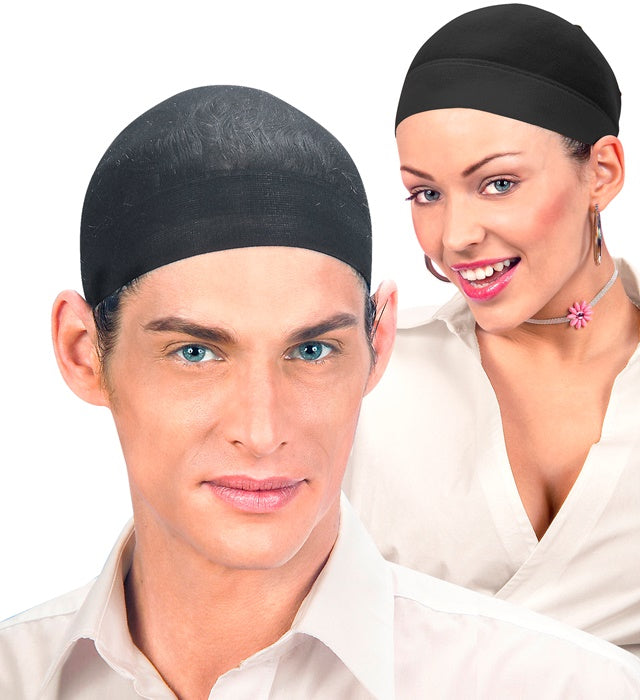 Set Of 2 Black Wig Caps