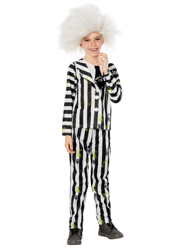 Beetlejuice Boys Costume Suit with Wig