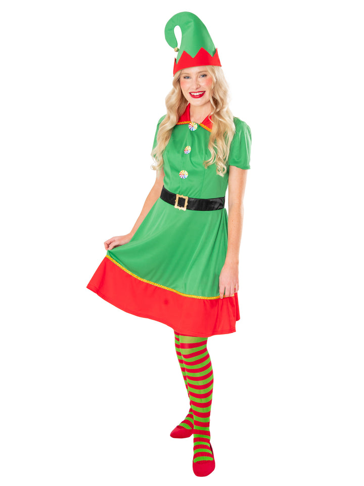 Elf Dress Costume and Hat for Women