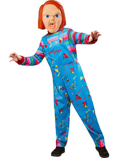 Childs Play 2 Chucky Costume Jumpsuit and Mask for Kids 5