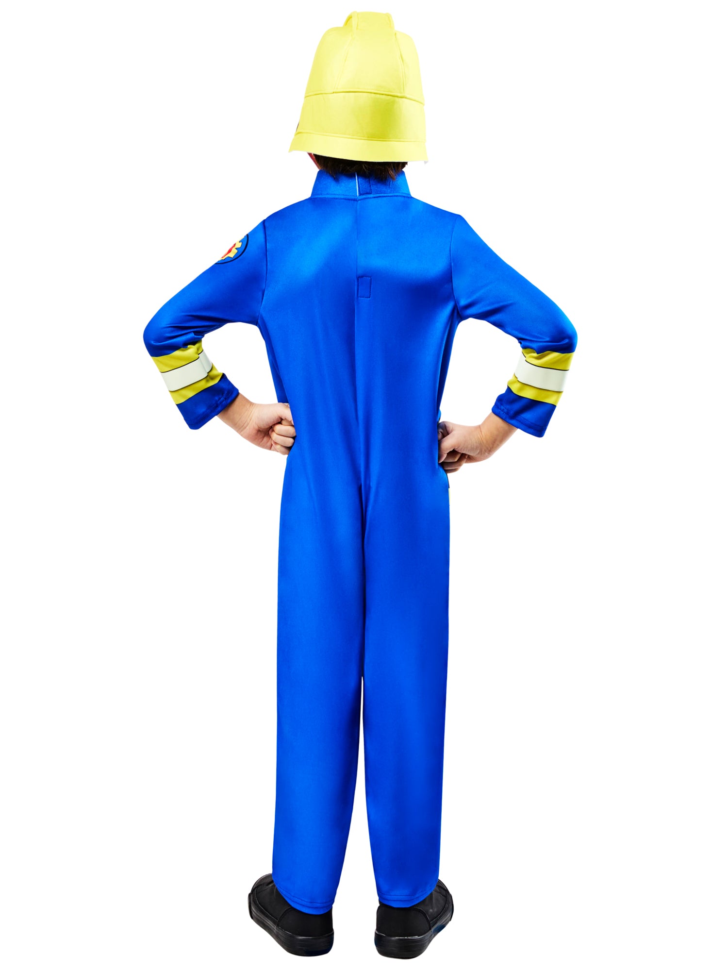 Kids Fireman Sam Costume with Yellow Helmet 2