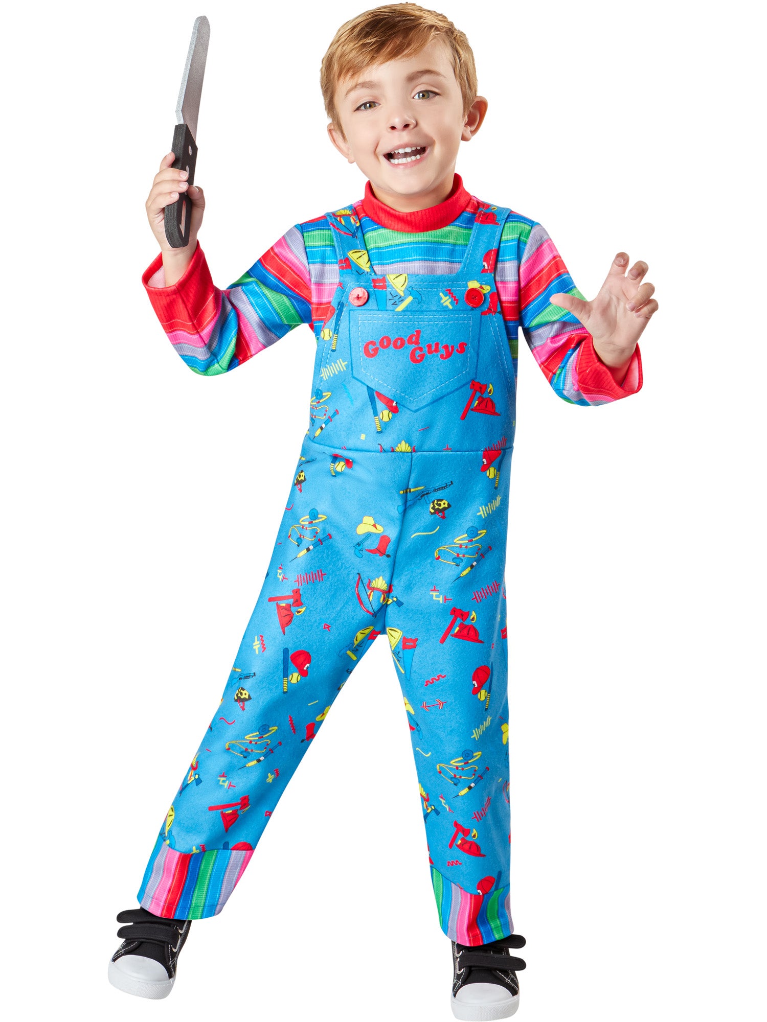 Chucky Toddler Costume Jumpsuit Foam Knife Prop Childsplay 1