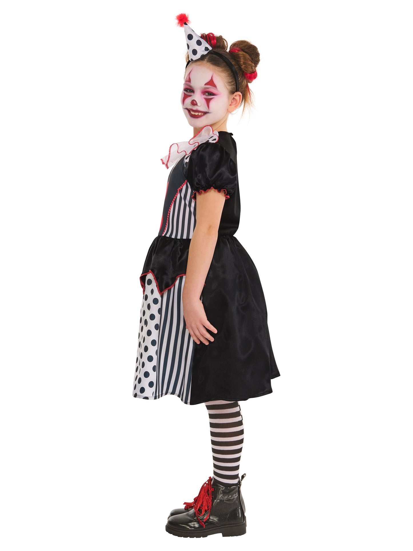 Monochrome Clown Dress for Girls 3