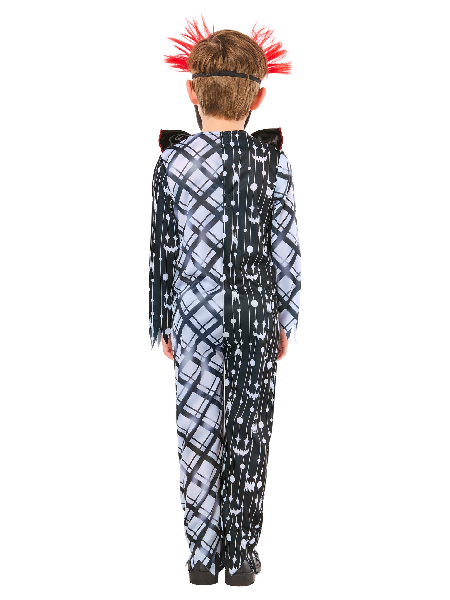 Monochrome Sinister Clown Suit Costume for Kids 2