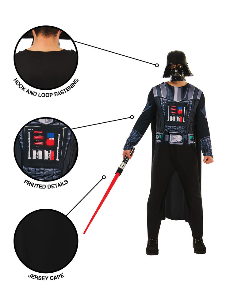 Darth Vader Costume for Adults Star Wars Fancy Dress