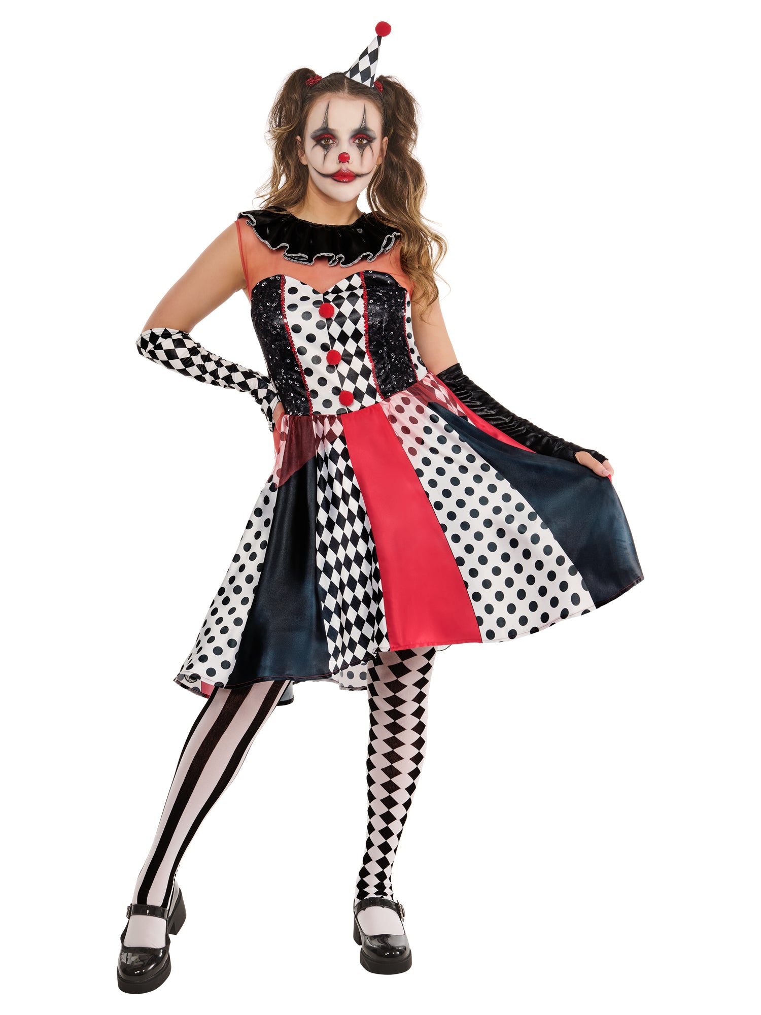 Monochrome Clown Dress for Women 1