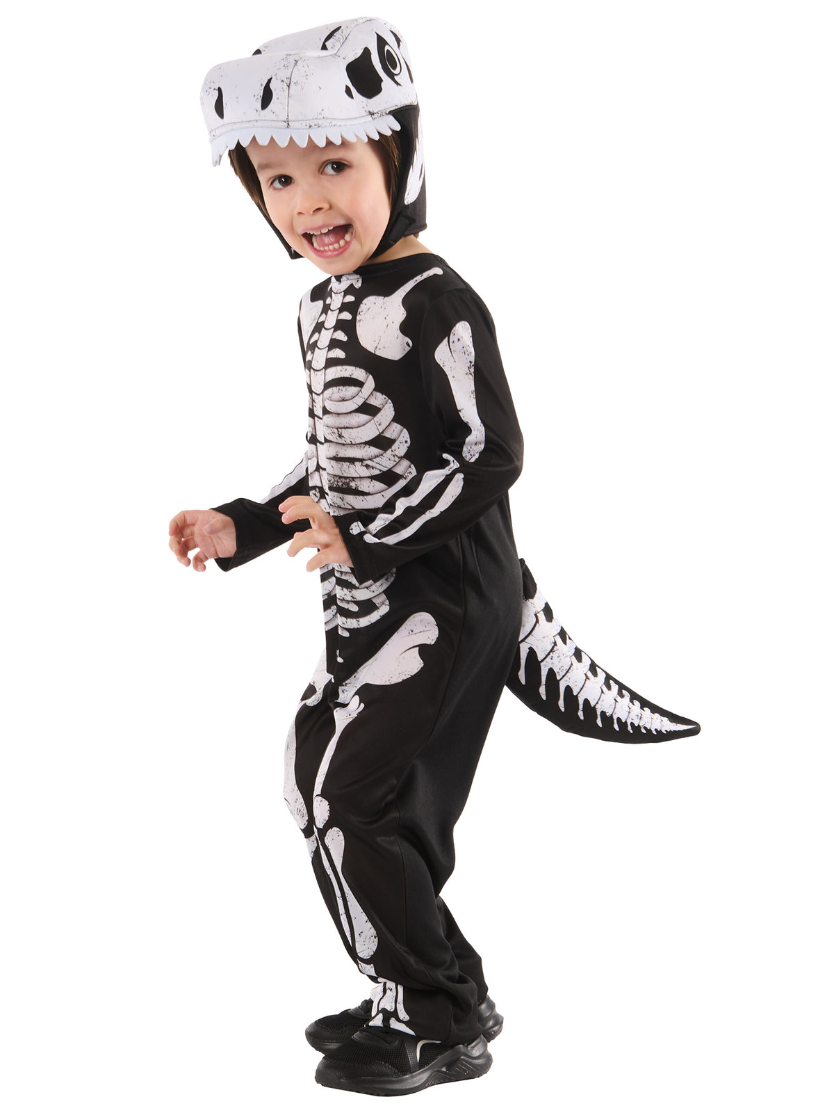 Skeleton Dinosaur Halloween Costume for Kids 4