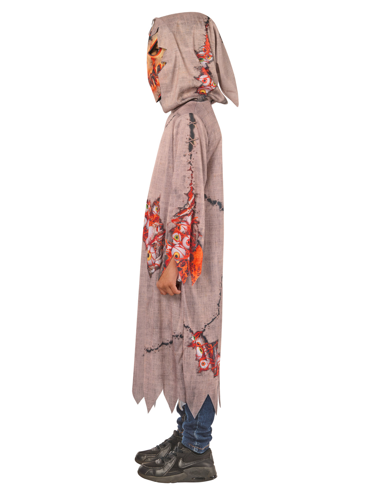 Pumpkin Goblin Kids Hooded Robe and Mask 3