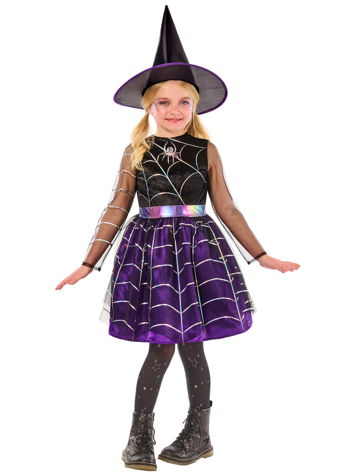 Cobweb Witch Costume Dress for Girls