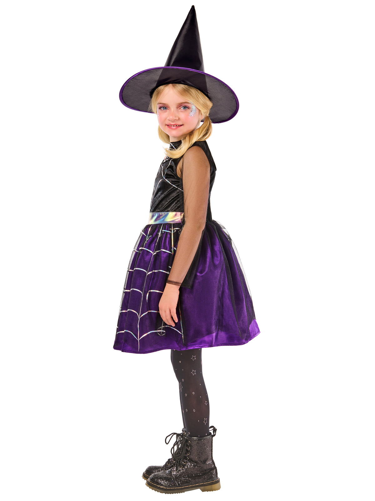 Cobweb Witch Costume Dress for Girls 3