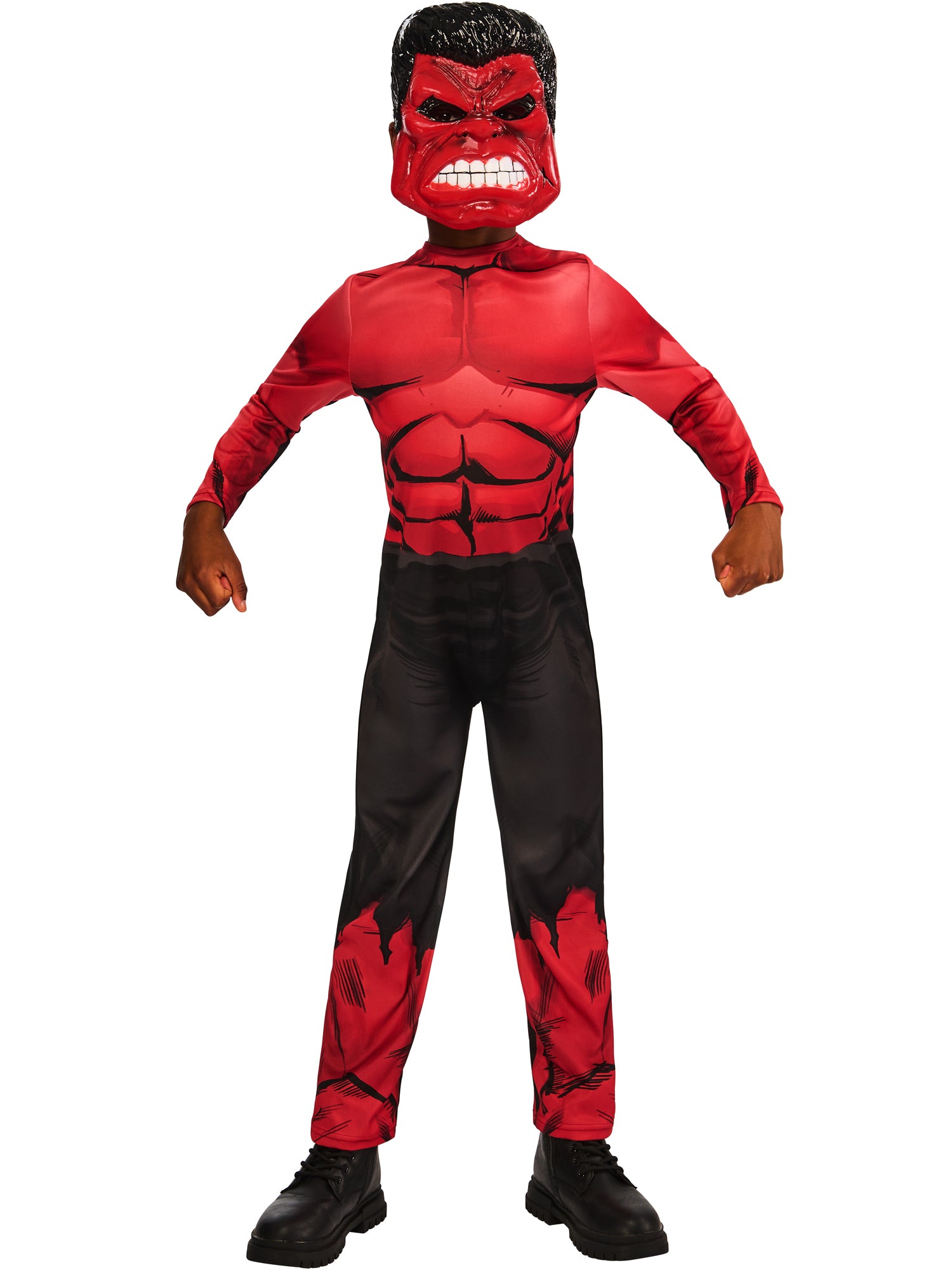 Red Hulk Child Jumpsuit Costume and Mask New World Order Movie 1