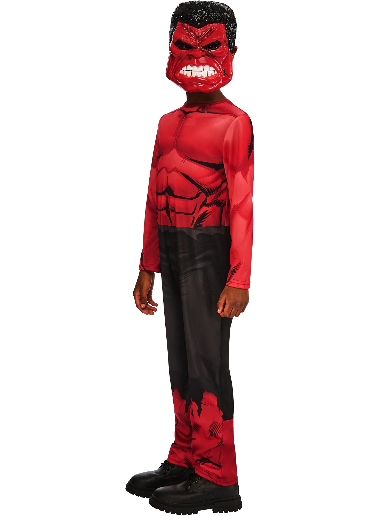 Red Hulk Child Jumpsuit Costume and Mask New World Order Movie 3