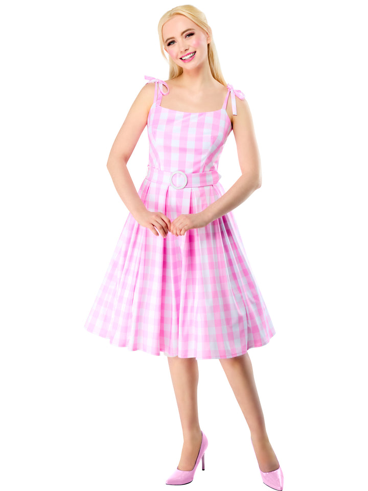 Barbie Perfect Day Costume Dress in Pink from The Movie with Belt and Hair Bow