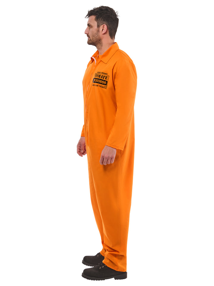 Orange Convict Boiler Suit Costume