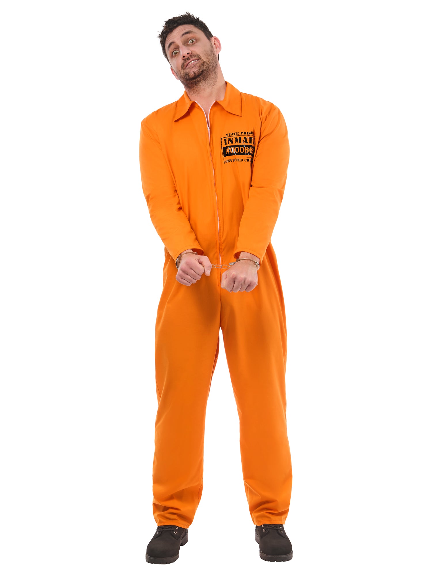 Orange Convict Boiler Suit Costume 4