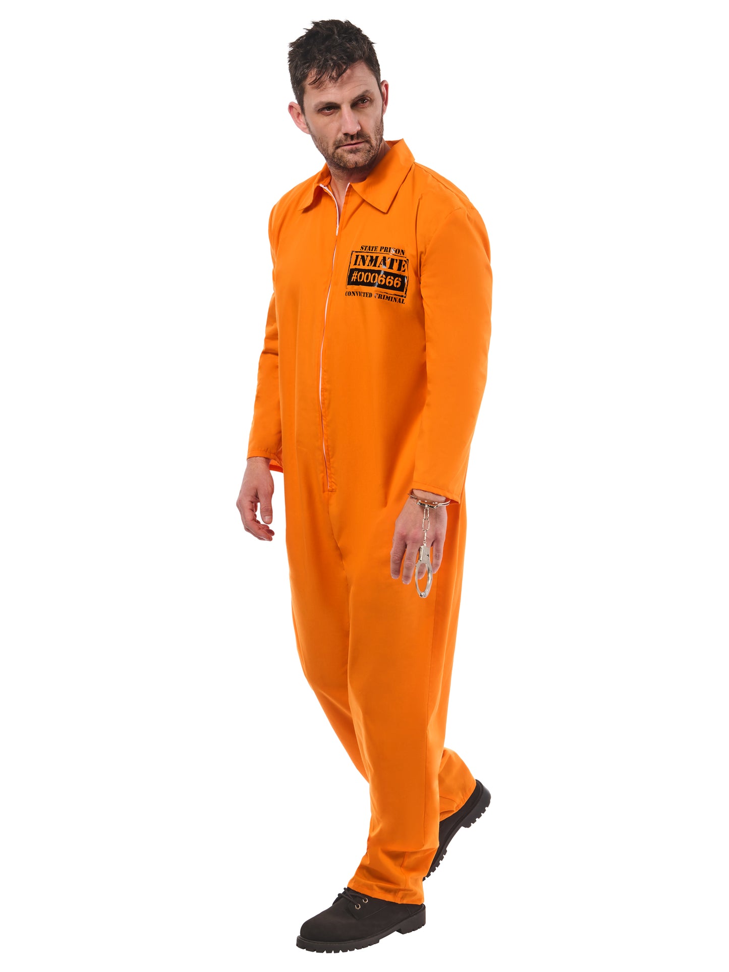 Orange Convict Boiler Suit Costume 5