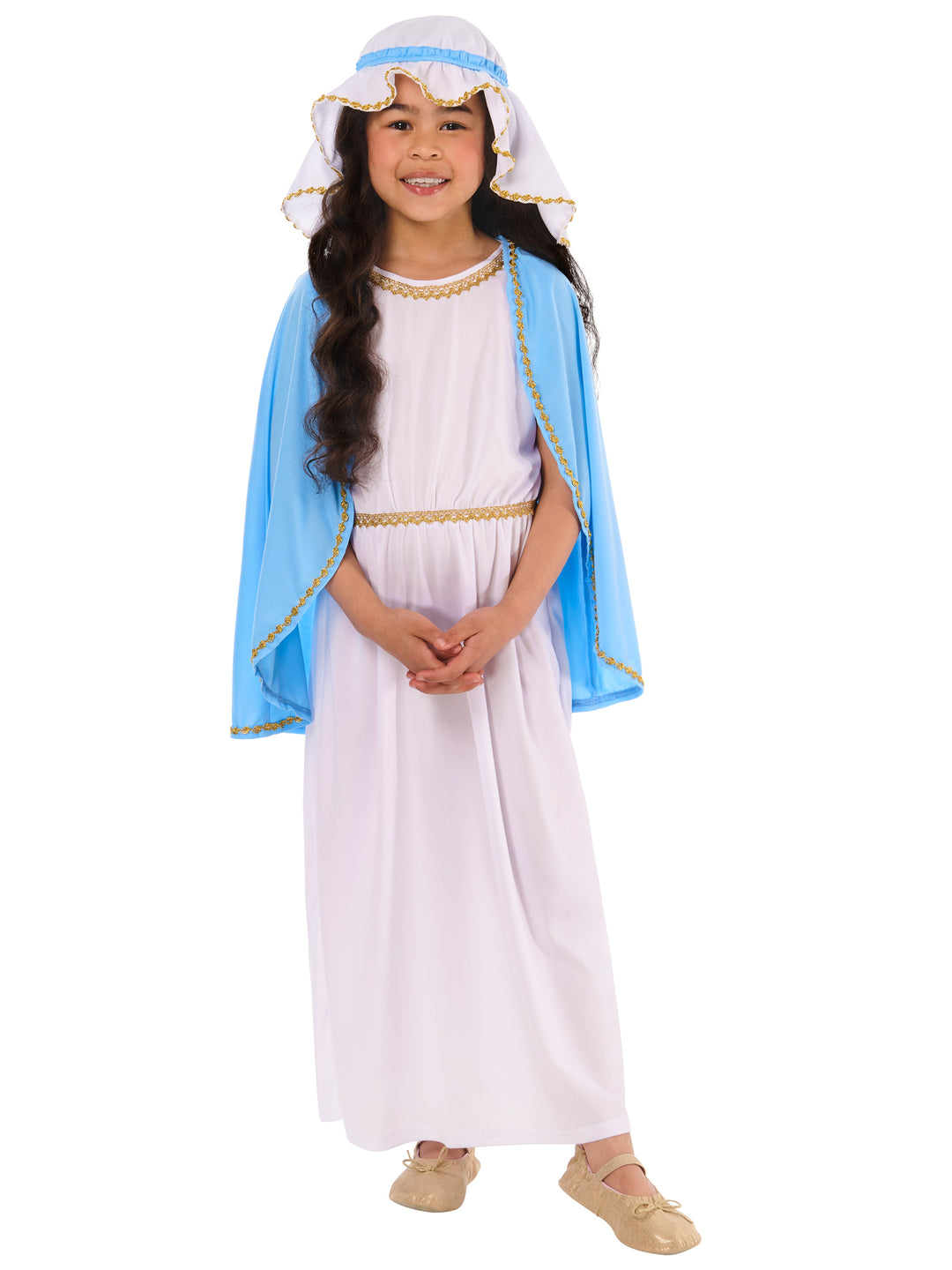 Nativity Mary Dress with Shawl and Headpiece