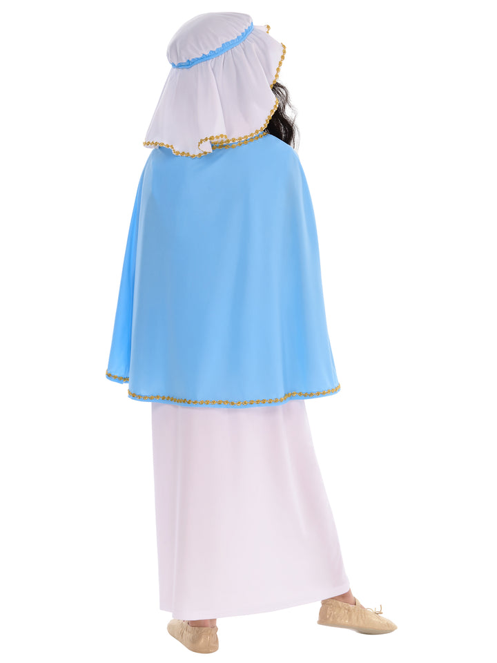 Nativity Mary Dress with Shawl and Headpiece