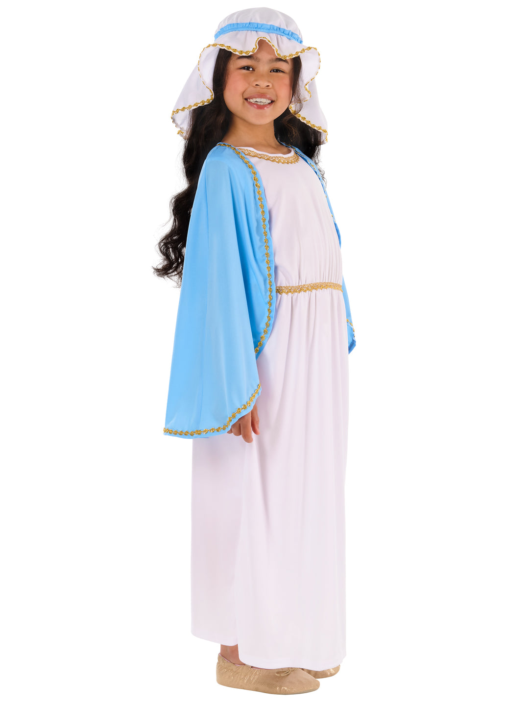 Nativity Mary Dress with Shawl and Headpiece