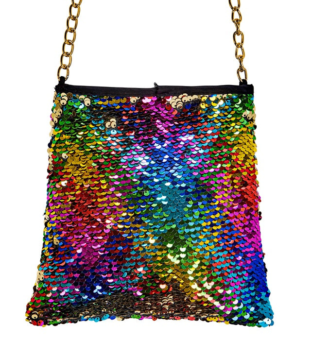 Reversible Rainbow/Gold Sequin Bag