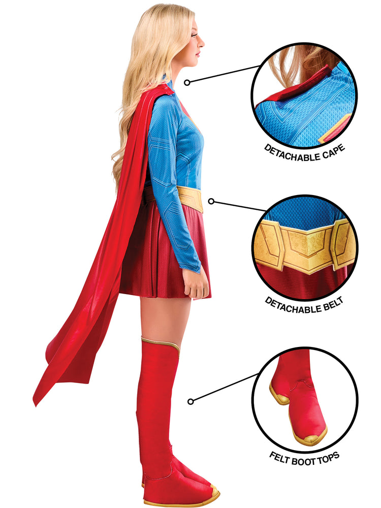 Supergirl Deluxe Costume Dress for Women