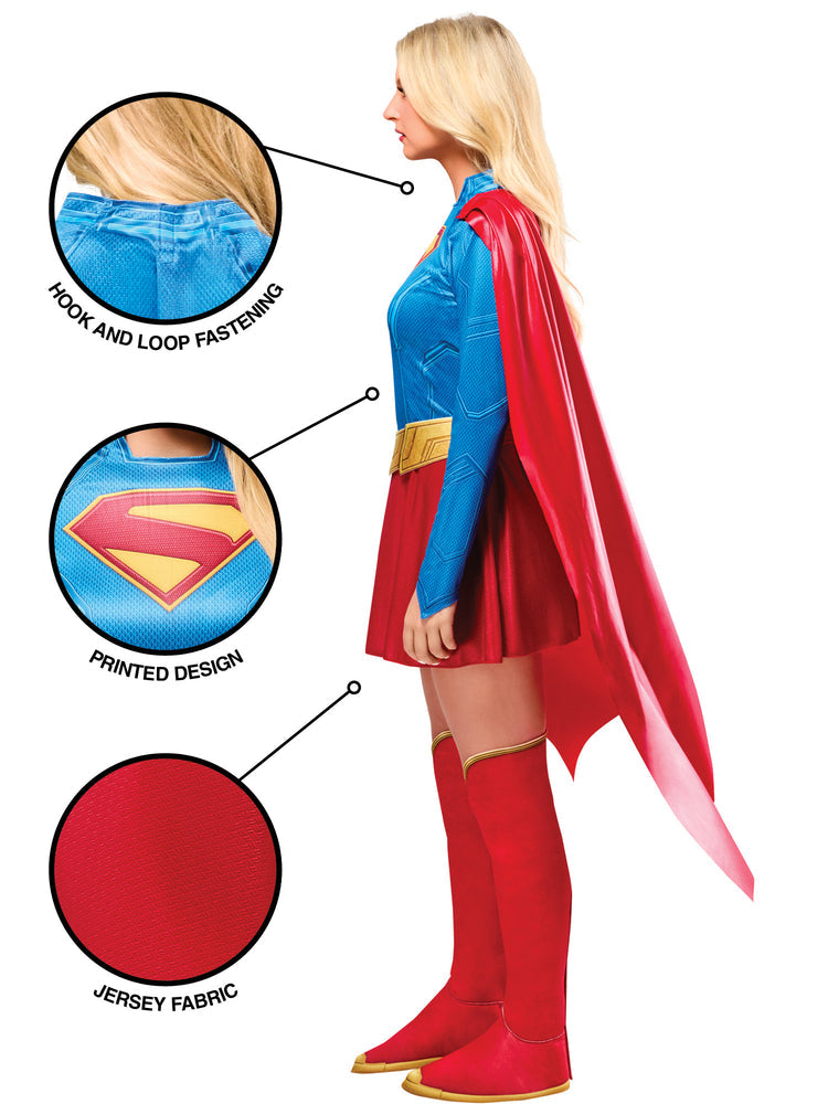 Supergirl Deluxe Costume Dress for Women