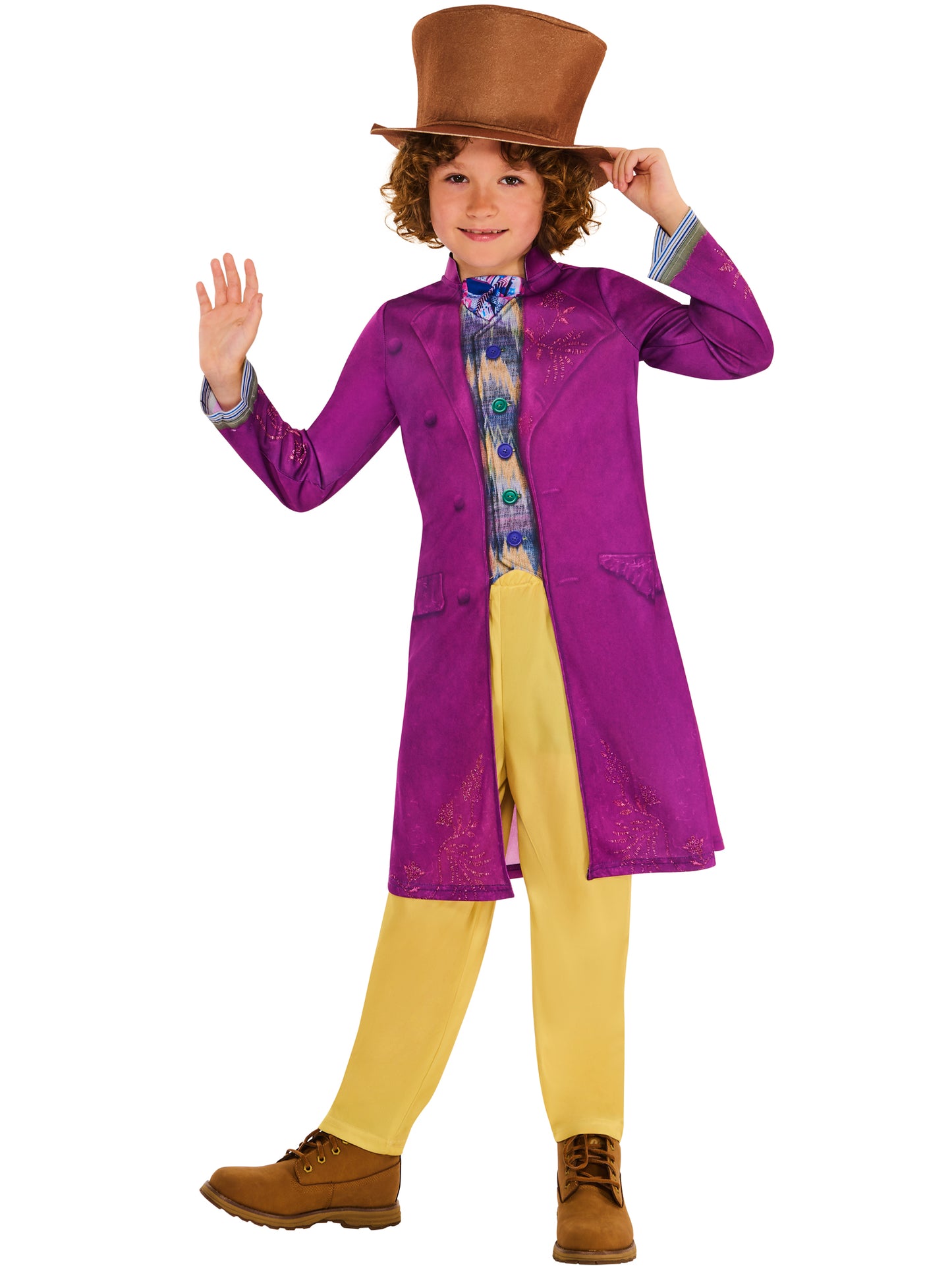 Wonka Child Costume for Kids Coat Top with Waistcoat Trousers and Hat 5