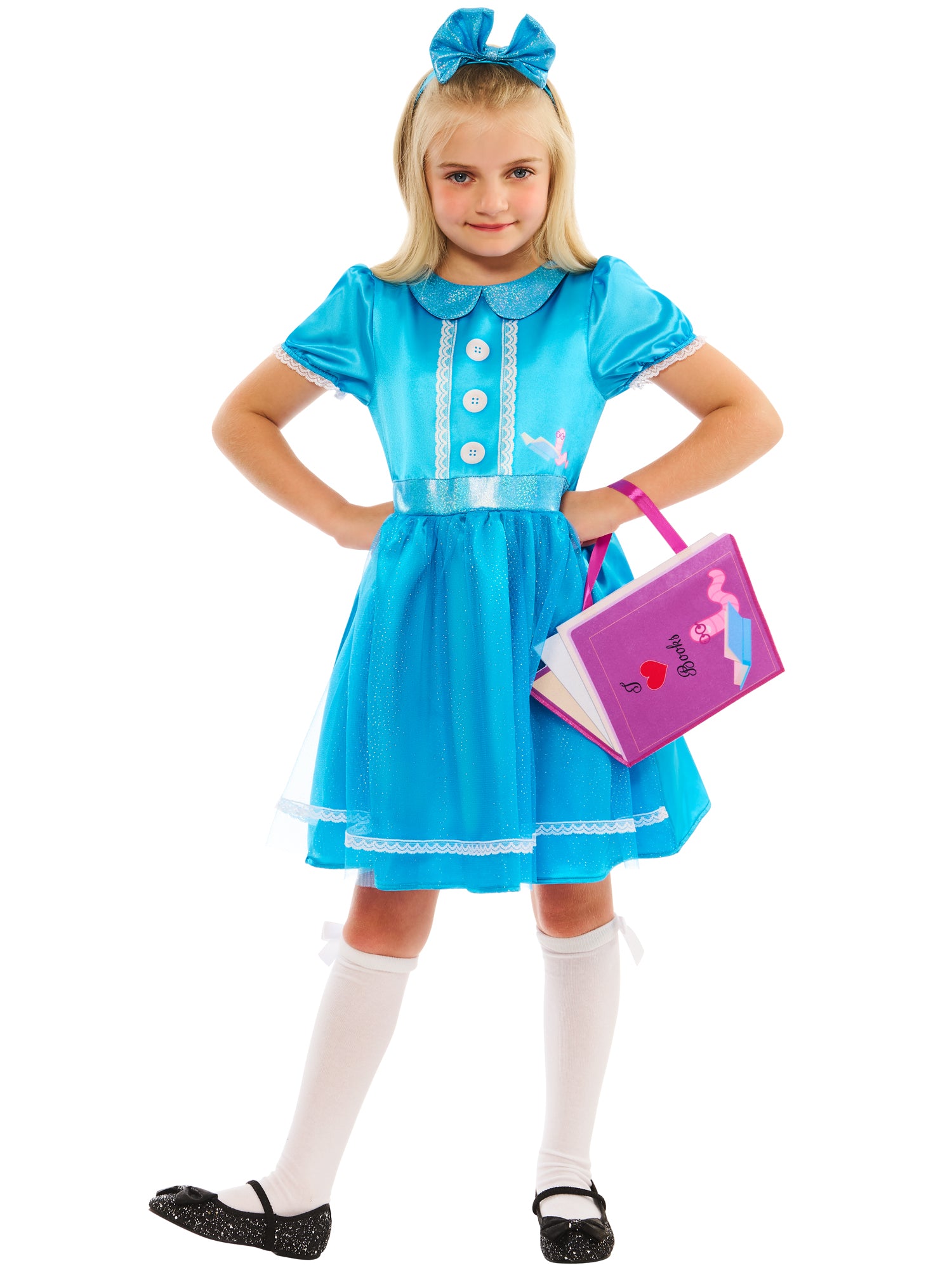 Tilda the Bookworm Costume Blue Dress for Girls 1