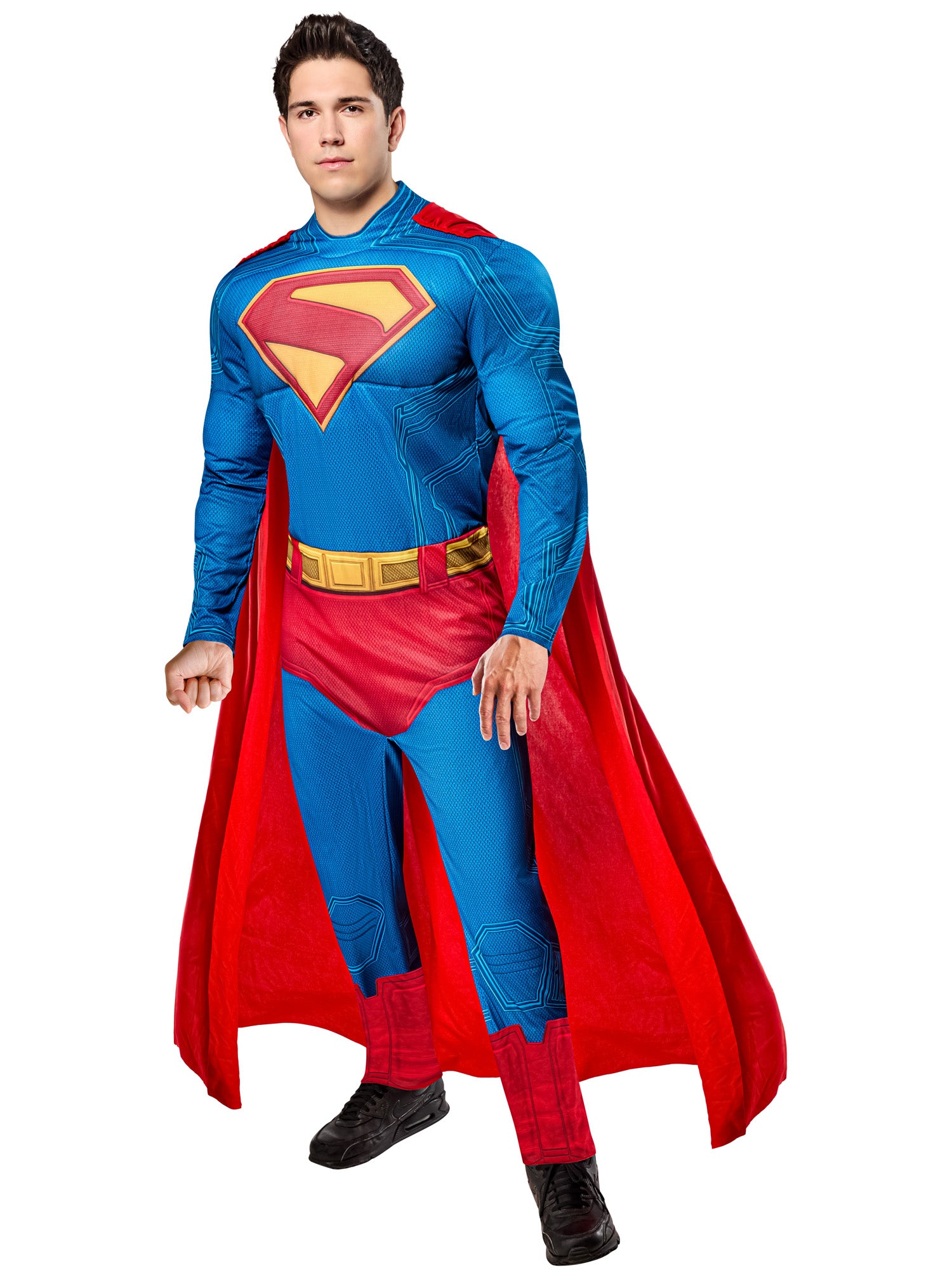 Superman Mens Costume Deluxe Jumpsuit Cape Superhero 1