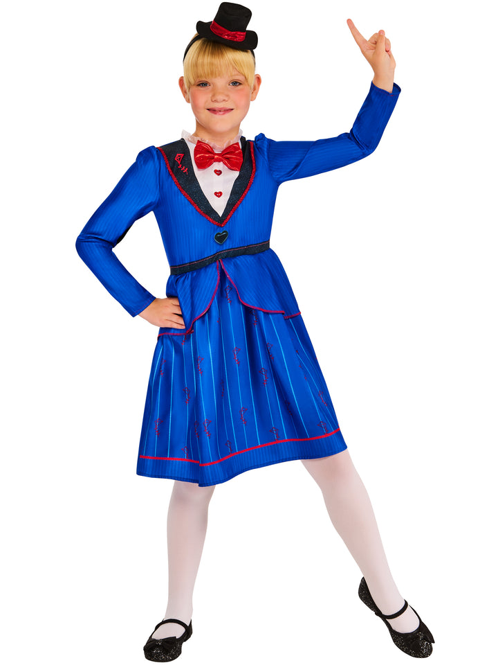 Magical Nanny Mary Poppins Dress Costume for Girls