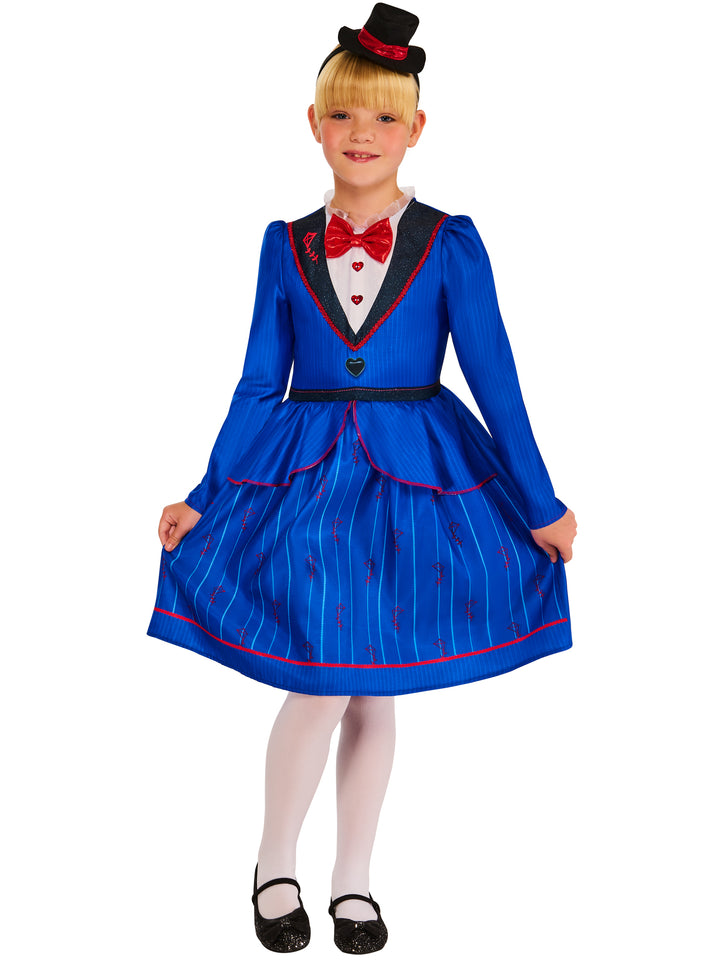 Magical Nanny Mary Poppins Dress Costume for Girls