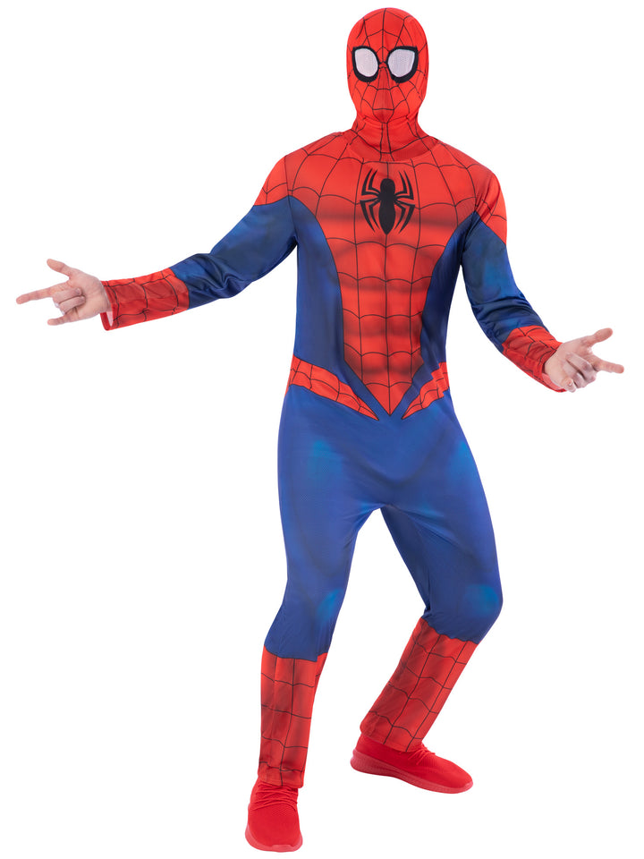 Spider-Man Adult Costume - Classic Look Jumpsuit and Mask for Halloween & Cosplay