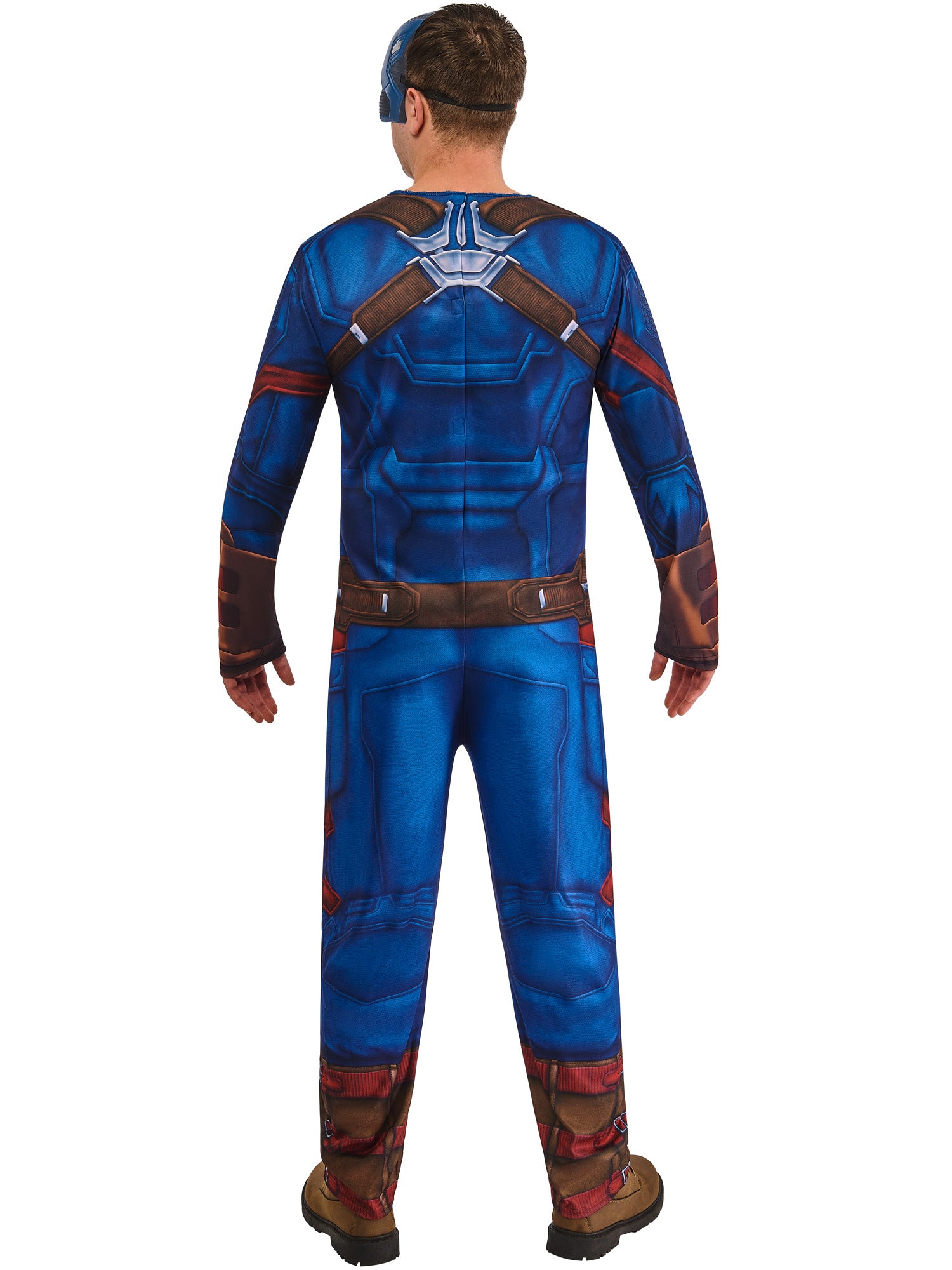 Captain America Adult Costume Avengers Jumpsuit and Mask 2