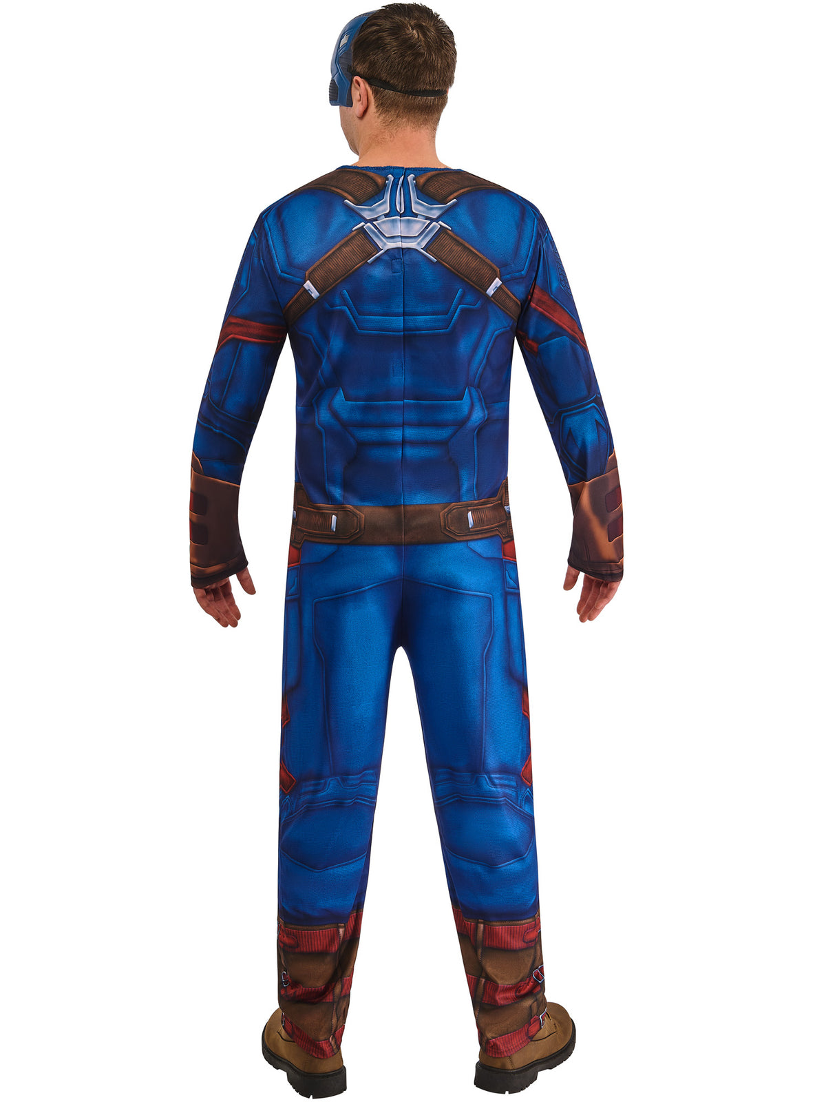 Captain America Adult Costume Avengers Jumpsuit and Mask 2