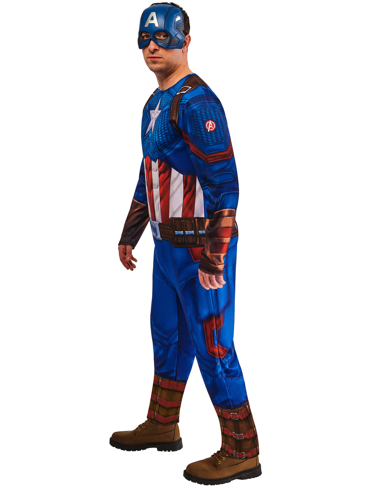 Captain America Adult Costume Avengers Jumpsuit and Mask 4