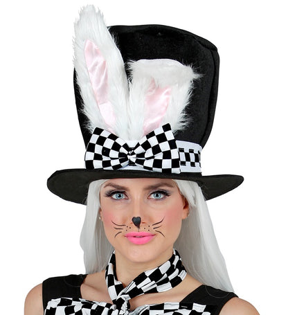 Top Hat With Bendable Bunny Ears 24 Cm