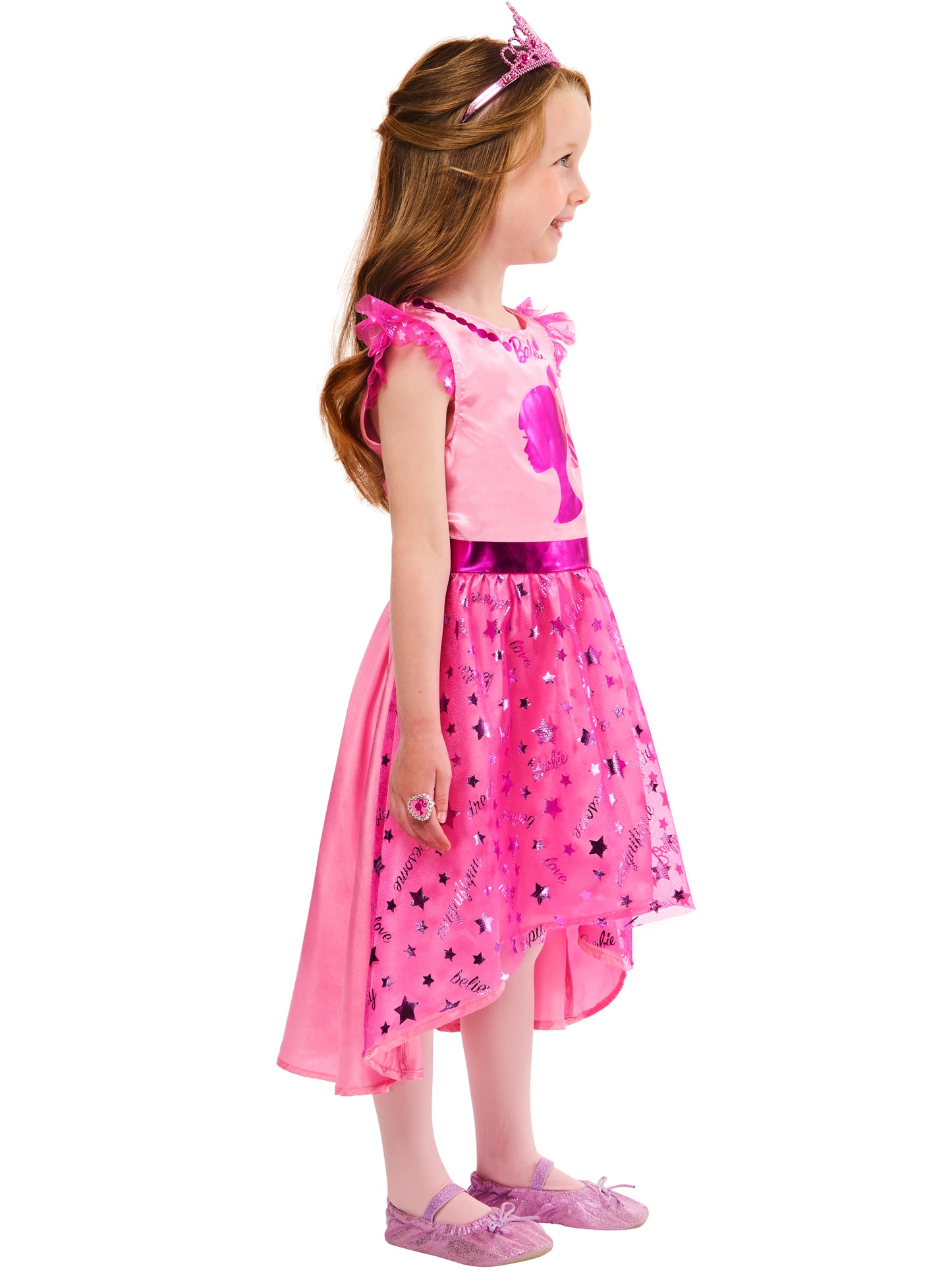 Barbie Dress Up Gift Set Pink Kids Costume Kit 3