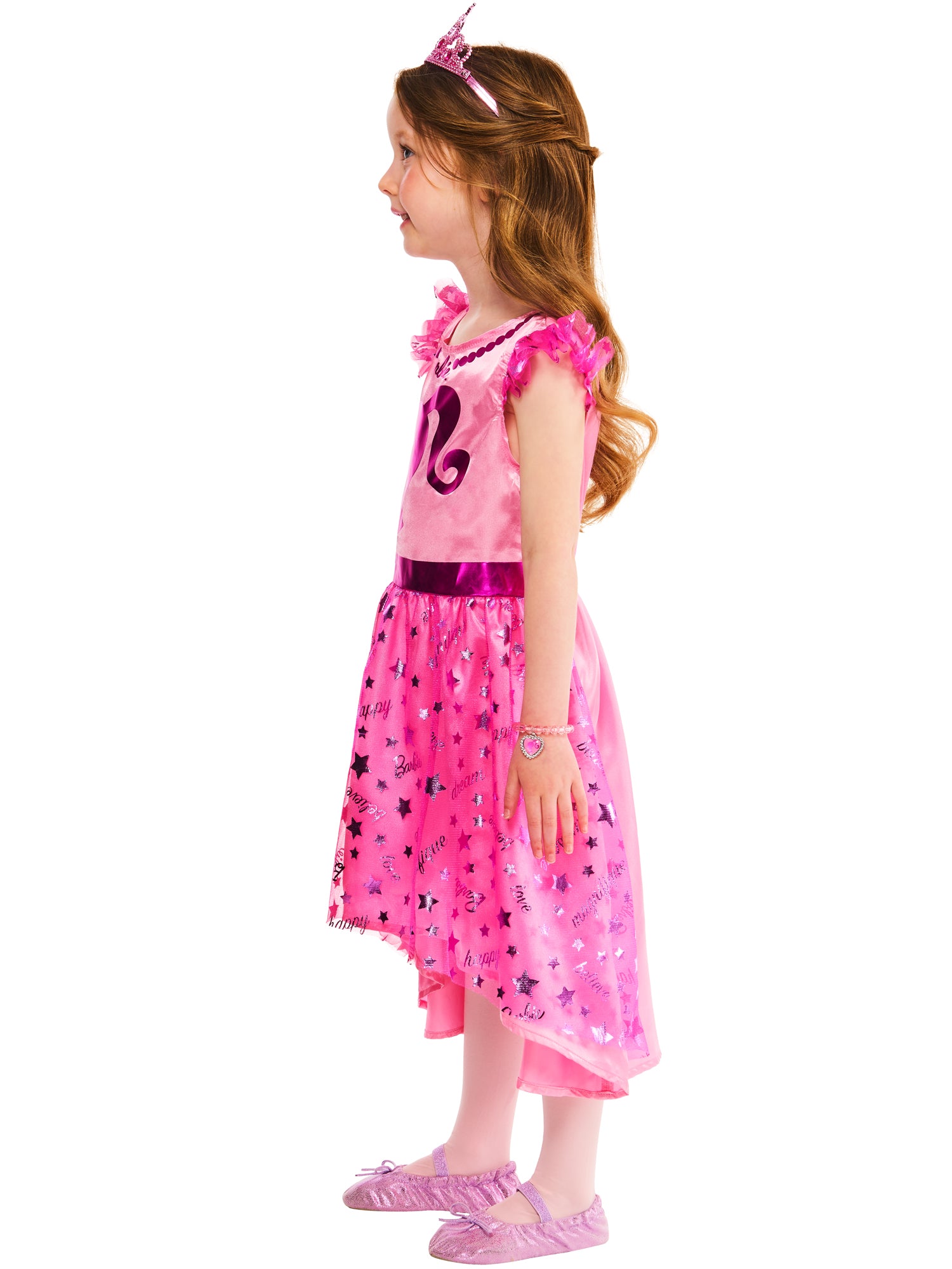 Barbie Dress Up Gift Set Pink Kids Costume Kit 4