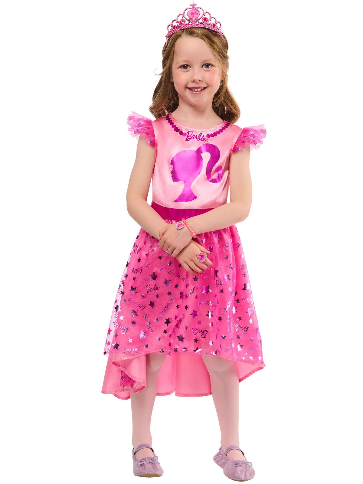 Barbie Dress Up Gift Set Pink Kids Costume Kit 5