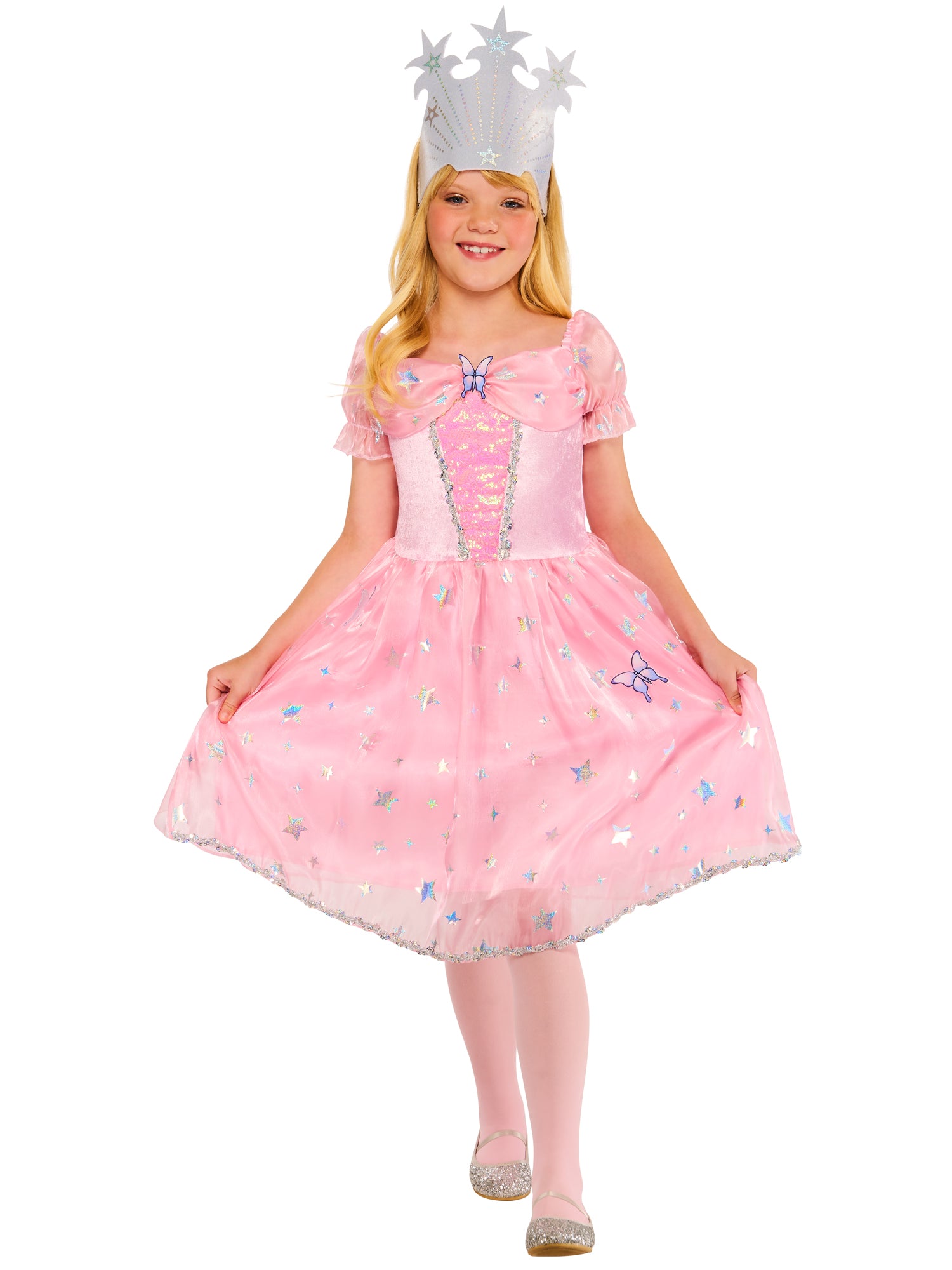 Glinda Child Costume Wizard of Oz Pink Dress 5